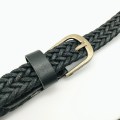 Vintage Woven Knitted Belts For Women Boho Beach Style Handwoven Fashion Belt White Black Faux Leather Belt