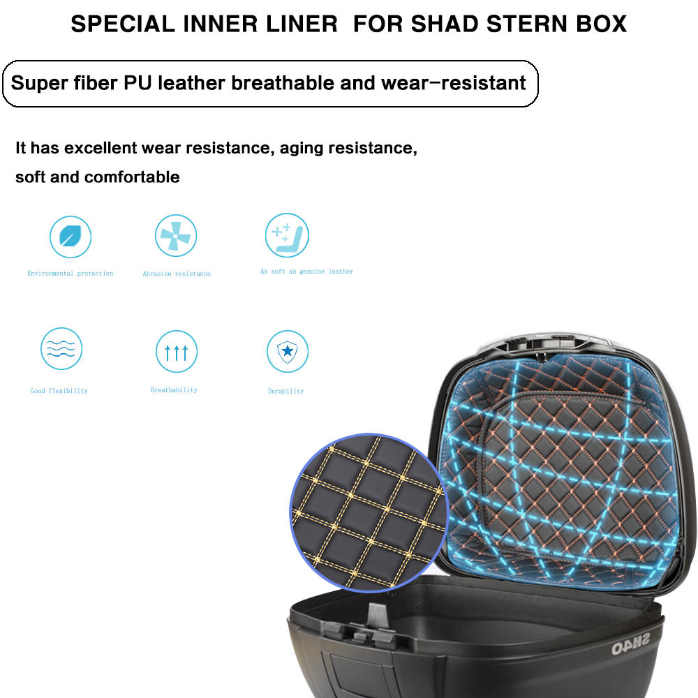 For SHAD SH33 Motorcycle Trunk Case Liner Protector Pad Luggage Inner Container Pad Storage Box Rear Tail Case Trunk Lining Bag