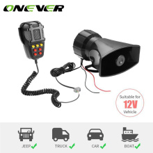 Car Alarm Speaker Holder Tone Sound Car Emergency Car 7 Siren Sounds Horn Mic PA Speaker System Amplifier Hooter