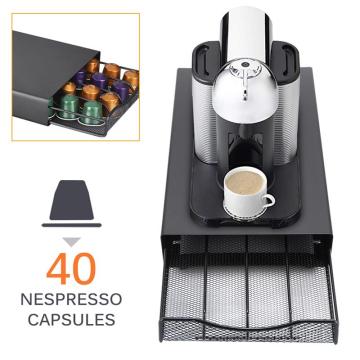 40 Pods Coffee Pod Holder Storage Drawer Coffee Capsules Organizer Heat Resistant Durable Kitchen Coffee Tool Big capacity