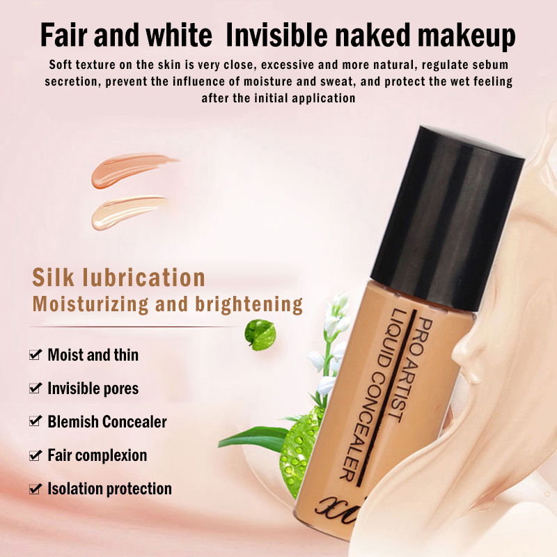 Makeup Concealer Liquid Concealer Moisturizing Long Lasting Convenient Pro Eye Concealer Cream Makeup Brushes Foundation TSLM2