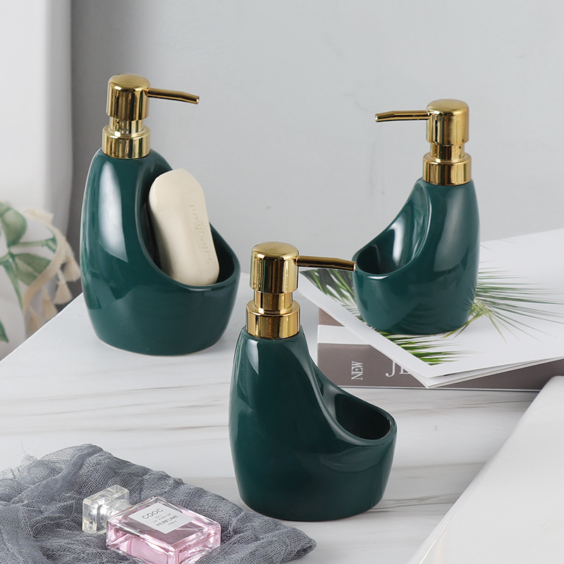 580ml Ceramic Multifunction Liquid Soap Dispenser Bottle for Kitchen Bathroom Home Hotel Decoration Bathroom Accessories