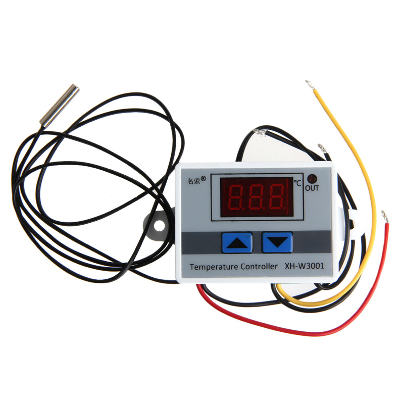 220V 1500W Digital LED Temperature Controller Max 10A Thermostat Control Switch Probe 50-100 Degree