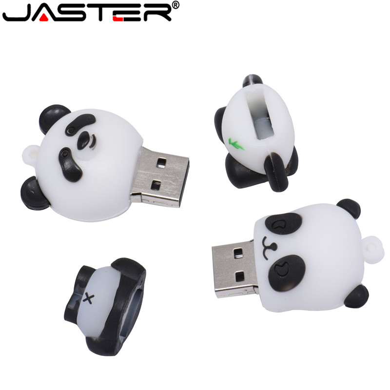 JASTER Panda USB Flash Drives (White) 100% Full Capacity 4GB 8GB 16GB 32GB 64GB cute animal Two style wholesale price HOT