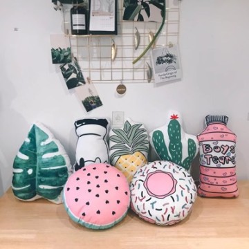 Pineapple Shaped Pillow Cactus Toy Plush Filled Super Soft Sofa Chair Backrest Doll Pillow Cushion Child Comfort Toy Car Decorat