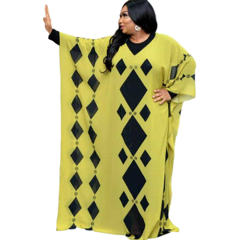 Two Piece Set African Dress for Women 2020 Autumn Clothing Africa Dress Dashiki Print Diamonds Bazin Boubou Robe Africaine Femme