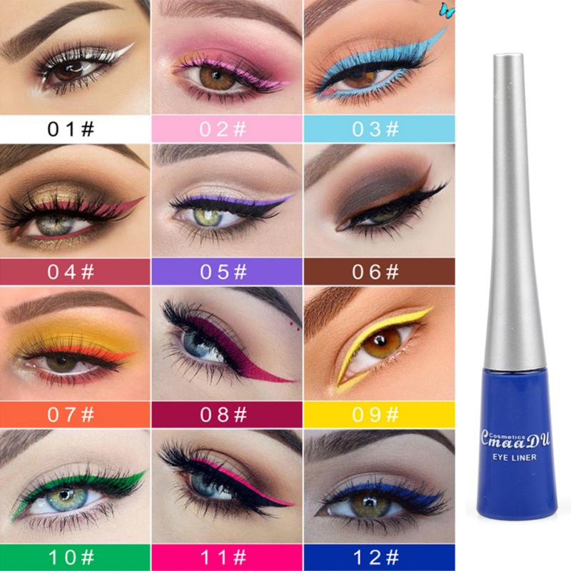 1PC Colorful Neon Matte Liquid Eyeliner Quick Dry Waterproof Longlasting Makeup Liquid EyeLiner Eyes Cosmetics Pen TSLM1