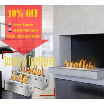 Inno living 30 inch stainless steel remote fireplace indoor chimenea with remote control