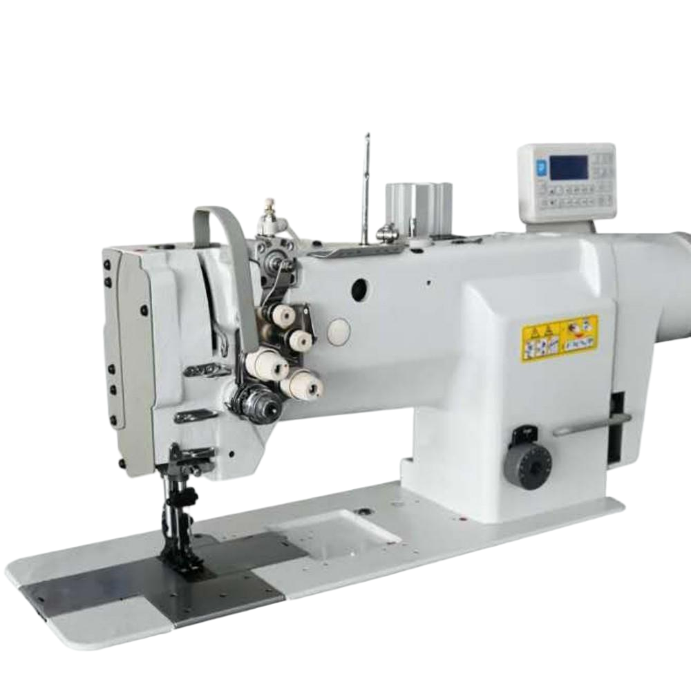 HM-8400 Automatic Double Needle Car Seat Stitching Walking Foot Flat Bed Sewing Machine (1)