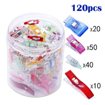 48/100/120pcs DIY Patchwork Plastic Clothing Clips Holder For Fabric Quilting Craft Sewing Knitting Garment Clips