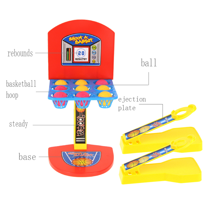 Children's Nine Square Grid Shooting Toy Mini Basketball Desktop Family Game Set Children's Sports Educational Toy Gift
