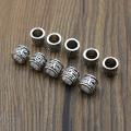 20pcs/lot Tibetan Silver Metal Spacer Beads for Jewelry Making, Big Hole 6mm Loose Spacer Beads Findings Bracelet Necklace DIY
