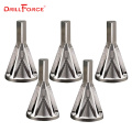 DRILLFORCE Deburring External Chamfer Tool Stainless Steel Remove Burr Drill Bit Tools For 8-32 bolts