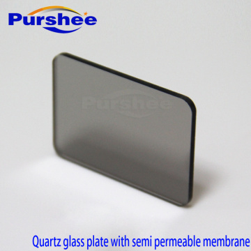 Quartz glass plate with semi permeable membrane