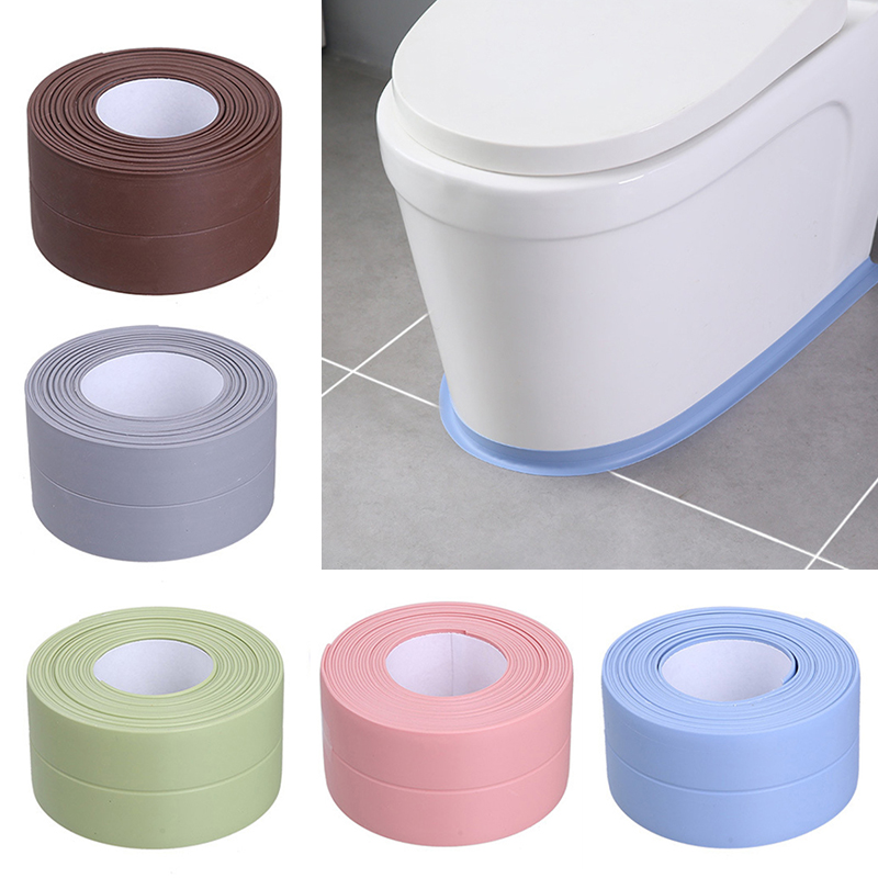 Kitchen Sink Waterproof Mildew Tape Strong Self-adhesive Colorful Tape Bathroom Gap Strip Pool Water Seal Anti-moisture Sticker