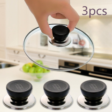 3pcs Kitchen Cookware Pot Pan Lid Replacement Hand Grip Cover Knob Handle Circular Holding Knob Screw Handle Cookware Parts