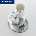 LEDEME Wall mounted Toothbrush Ceramic Cup Holder Soild Chrome Bathroom Accessories Wall Decoration Cup Tumbler Holder L3606