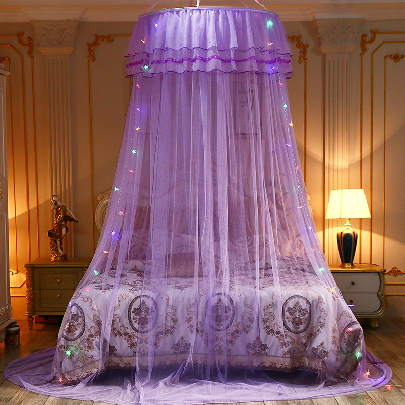 Summer Round Dome Suspending Mosquito Net Pink Purple Suspended Bed Net Universal Romantic Court Mosquito Net