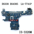 I5-3320M FOR Dell Latitude E6330 E6430S Laptop Motherboard QAL70 LA-7741P CN-0850YT 850YT Mainboard 100% tested