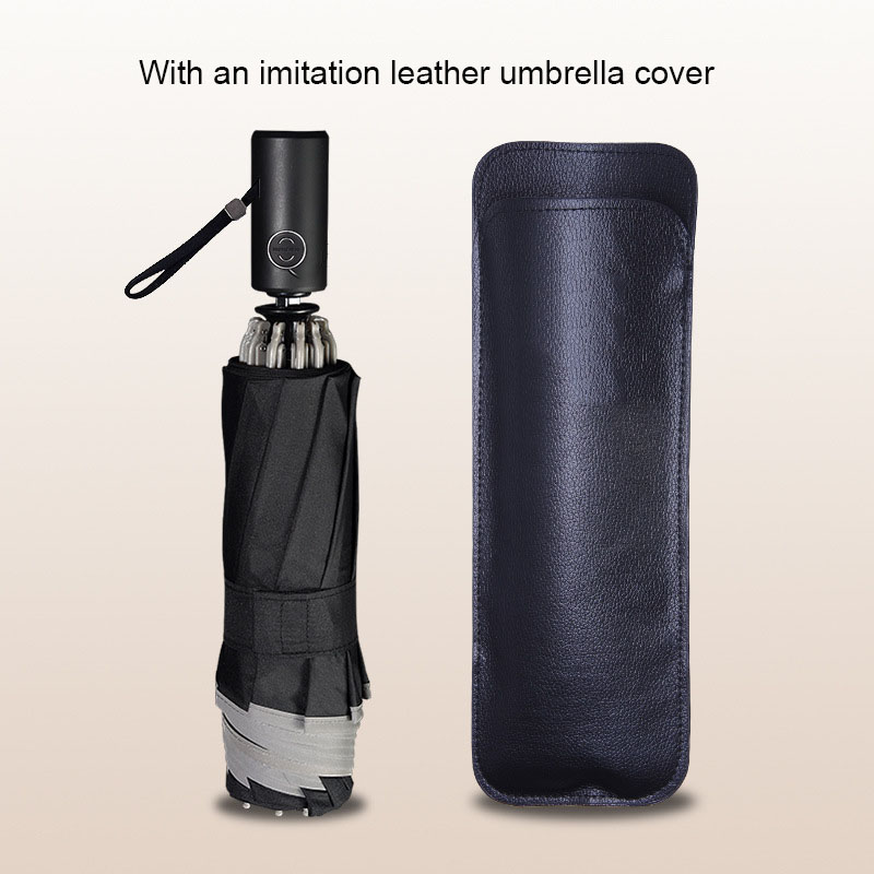 Automatic Umbrella Reverse Folding Business Umbrella With Reflective Strips 3 Fold Umbrella Reverse Umbrella Folding Waterproof