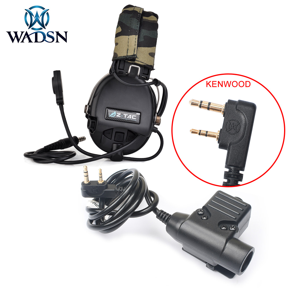 Z-Tactical Airsoft Military Softair Sordin Earphones Hunting Reduction & Amplification MSA Headset Official Ver with Kenwood PTT