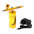 Dual Action Airbrush Kit Compressor Portable Air Brush Paint Spray Gun For Nail Art Desgin Tattoo Cake With EU Adapter