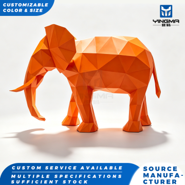 Cast Aluminum Elephant Art Sculpture