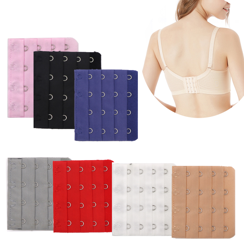 3pcs Black/White/Skin Bra Extender Soft Comfortable 4 Rows 4 Hook Lady Women Buckle Belt Underwear Clip Intimate Accessories