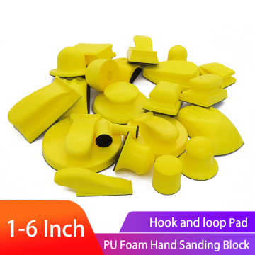 Sanding Disc Holder Sand paper Backing Polishing Pad Hand Grinding Block PU Foam Sanding Disc