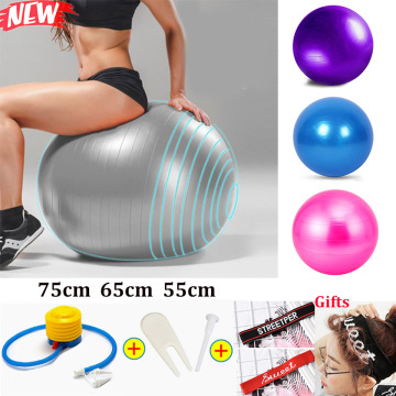 Yoga Ball 75cm 65cm 55cm With Pump Set Fitness Balance Balls For Home Pilates Massage Ball Training Gym Workout Yoga Ball Set