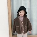 Winter Children Wool Blend Fur Thick Warm Outerwear for Girls Autumn Loose Cashmere Wool Coat Solid Coat Girls Jackets