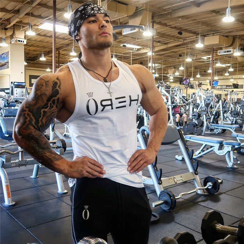 New Design Men's Summer Gyms Fitness Casual Cotton O-neck Men Tank Tops Brand Gyms Sleeveless bodybuilding Tank Tops