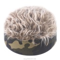 Women Men Camouflage Brimless Beanie Cap with Funny Spiky Fake Hair Wig Vintage Melon Landlord Skull Hat Cosplay D02 20 Dropship