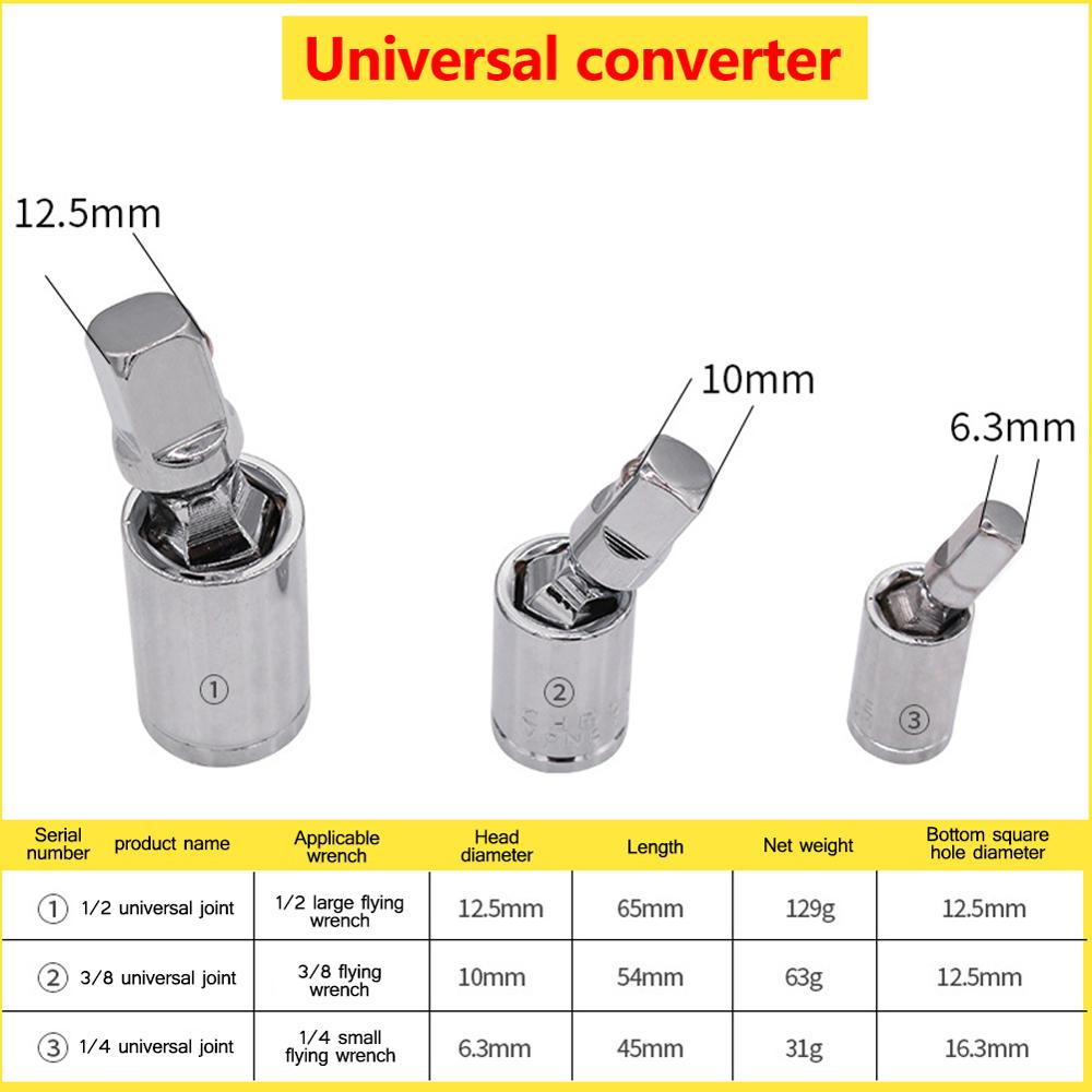 Impact Universal Joint Set Universal Joint Socket Swivel Set 3/8,1/4,1/2 Universal Joint