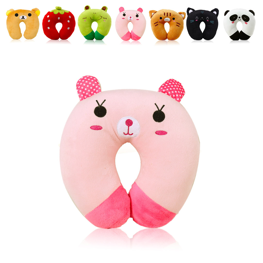 9 Colors Soft U-Shaped Plush Sleep Neck Protection Pillow Office Cushion Cute Lovely Travel Pillows For Children/Adult Drop Ship