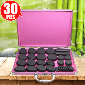 Hot Stone Massage Set Heater Box Relieve Stress Back Pain Health Care Acupressure Lava Basalt Stones for Healthcare