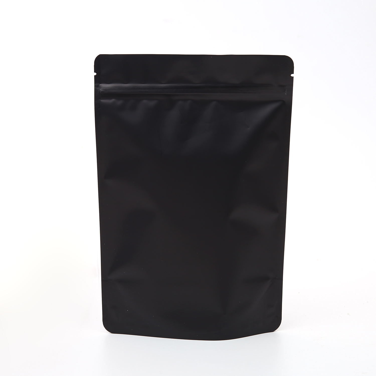 Thickness 26C Reclosable Matte Black White Zip Lock Packaging Bags Aluminum Foil Plastic Food Stand Up Pouch with Zipper 50pcs
