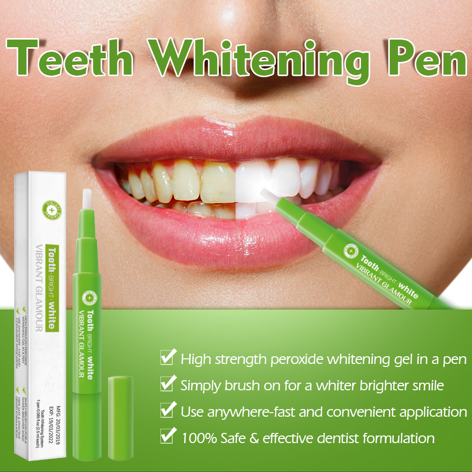 VIBRANT GLAMOUR Teeth Whitening Pen Cleaning Serum Remove Plaque Stains Dental Tools Oral Hygiene Tooth Gel WhitenningToothpaste