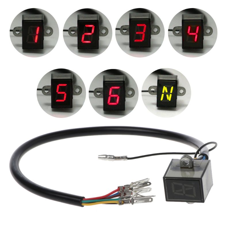 6-Speed Display Motor Gear Indicator Digital Waterproof Indication Universal Off-Road Motocross Light Neutral Spare Parts For Mo