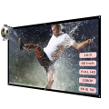 H60 60"/72''/84''/100''/120''Portable Projector Screen HD 16:9 White Dacron Diagonal Projection Screen Foldable Wall Mounted