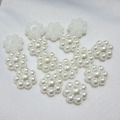 100 pieces/lot 10mm white plastic flower Bead flatback Scrapbook/ Craft Flatback Beads DIY B041