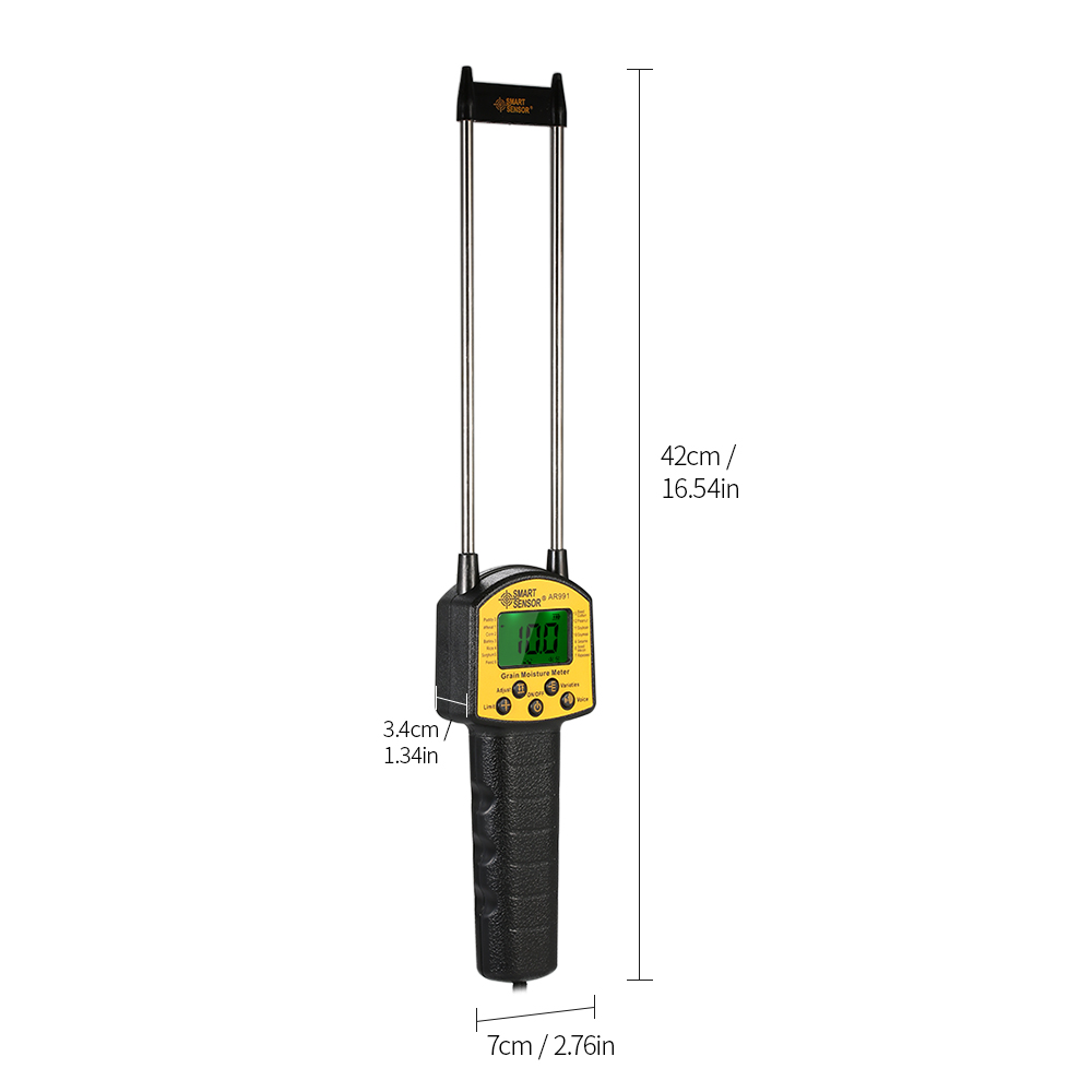 Handheld Digital Moisture Meter Grain Moisture Meter Hygrometer For Corn Wheat Rice Bean Wheat Flour Fodder Rapeseed Seed AR991