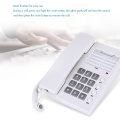 Wall Mountable Corded Telephone Phone with Phone Number Card, Mute, Big Buttons Home Hotel Wired Desktop Phone Office Landline