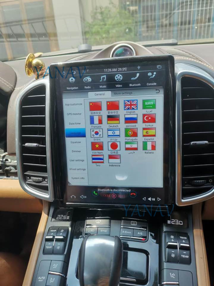 Car GPS navigation For-Porsche cayenne 2012-2018 Android car stereo car multimedia player DVD player tesla style Vertical Screen