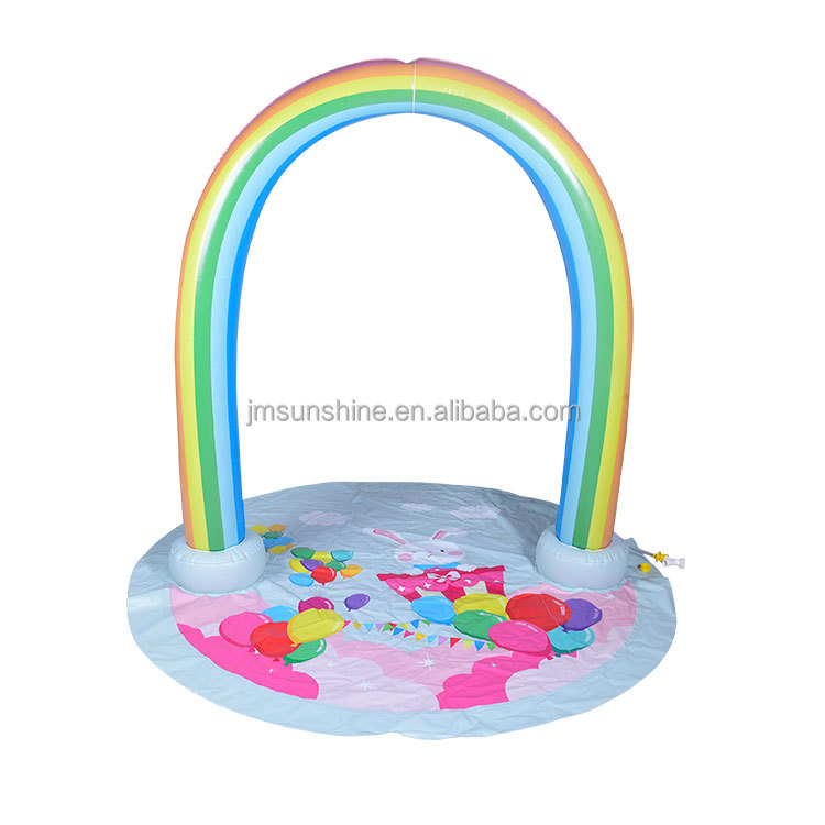 Alibaba Giant Inflatable Rainbow Arch Sprinkler Water Mat