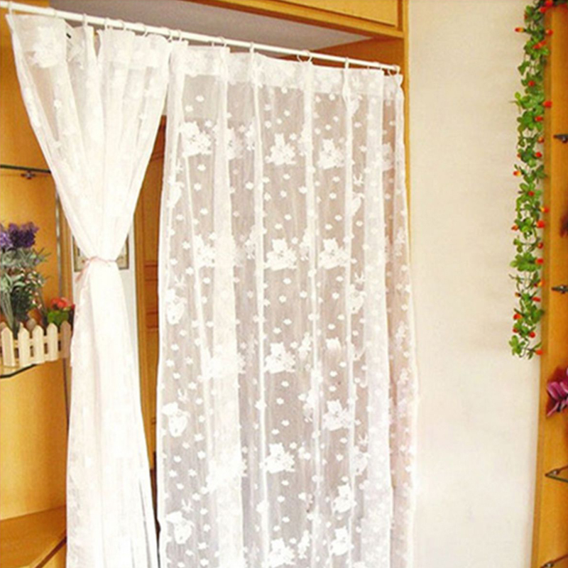 NEW Useful Extendable Spring Telescopic Net Voile Tension Curtain Rail Loaded Pole Rod Adjustable