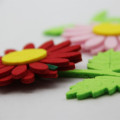 DIY 8pcs Mixed Color Flower Applique Felt Fabric Cute Free Cutting Decor Nonwoven Handmade Crafts Sewing Cloth Kids Toy Handwork