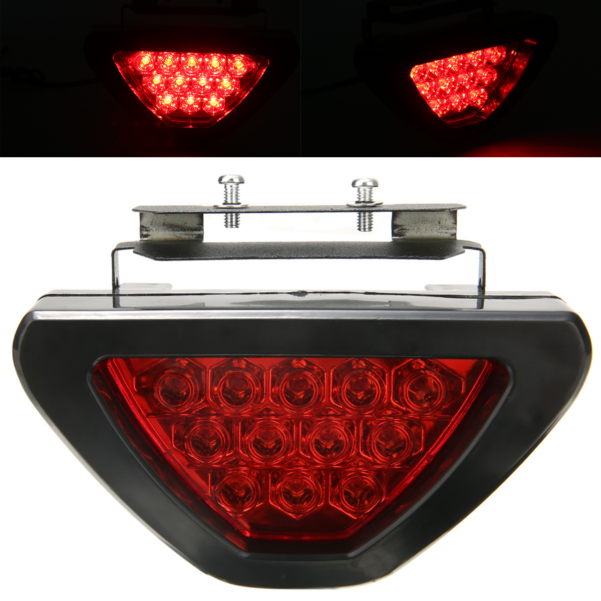 New Arrival 1pc Brake Lights Universal F1 Style 12 LED Red Rear Tail Third Brake Stop Safety Lamp Light Car LED Signal Lamp