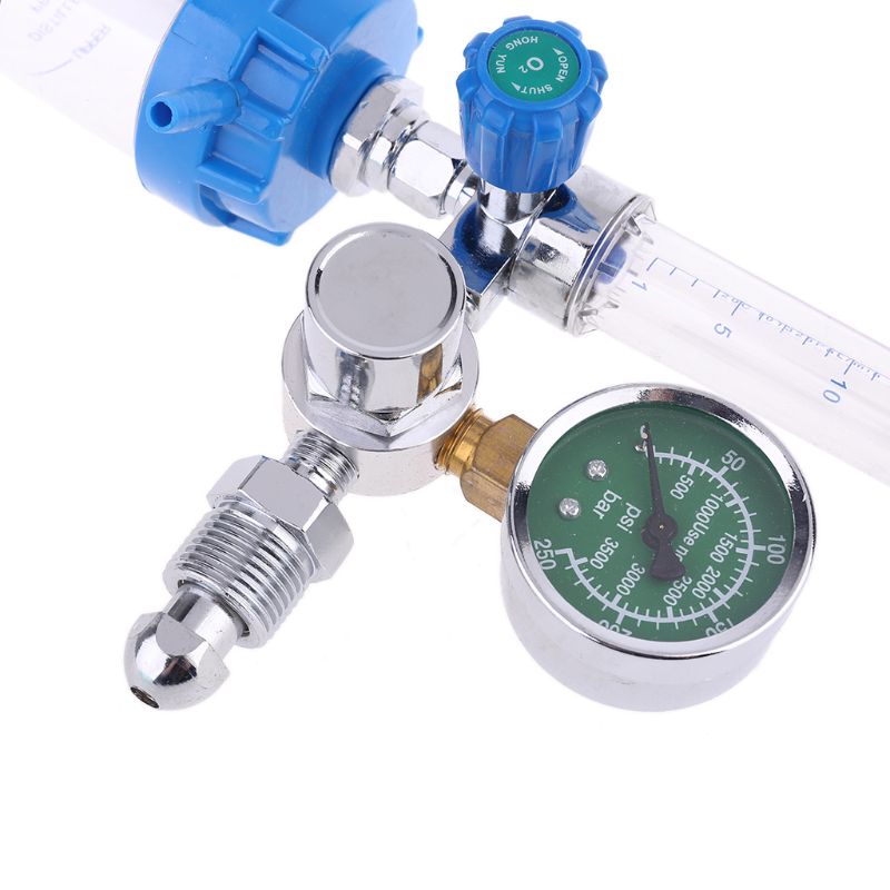 CGA 540 Pressure Regulator Inhaler Oxygen Pressure Gauge Reducing Valve G5/8\" L69A