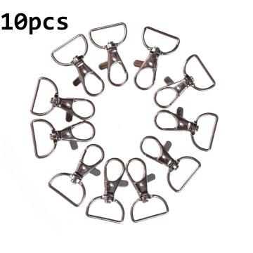 10pcs/lot Classic Key Chain Ring Metal Swivel Lobster Clasp Clips Key Hooks Keychain Split Ring DIY Bag Jewelry